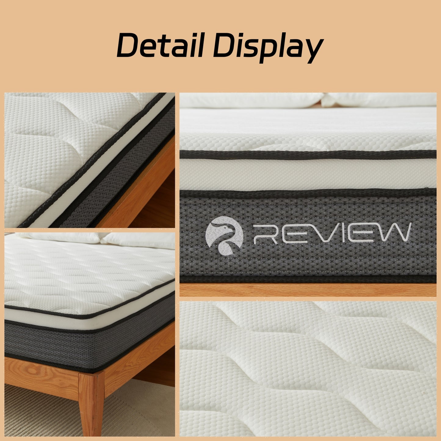 Mattress in a Box, with Individual Pocket Spring, Pressure Relief, Medium Firmness