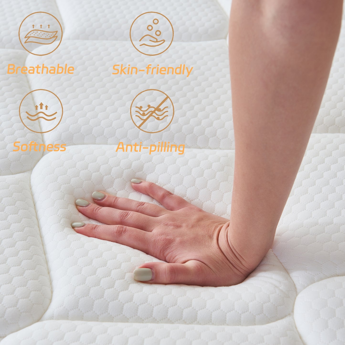 Mattress in a Box, with Individual Pocket Spring, Pressure Relief, Medium Firmness