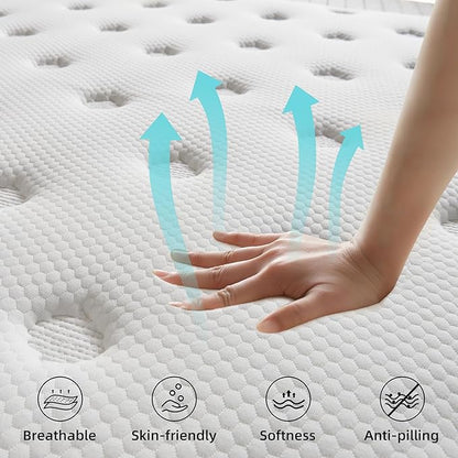 Luxury Series Hybrid Mattress, Mattress in a Box, Pressure Relief