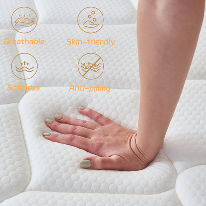 Mattress in a Box, with Individual Pocket Spring, Pressure Relief, Medium Firmness